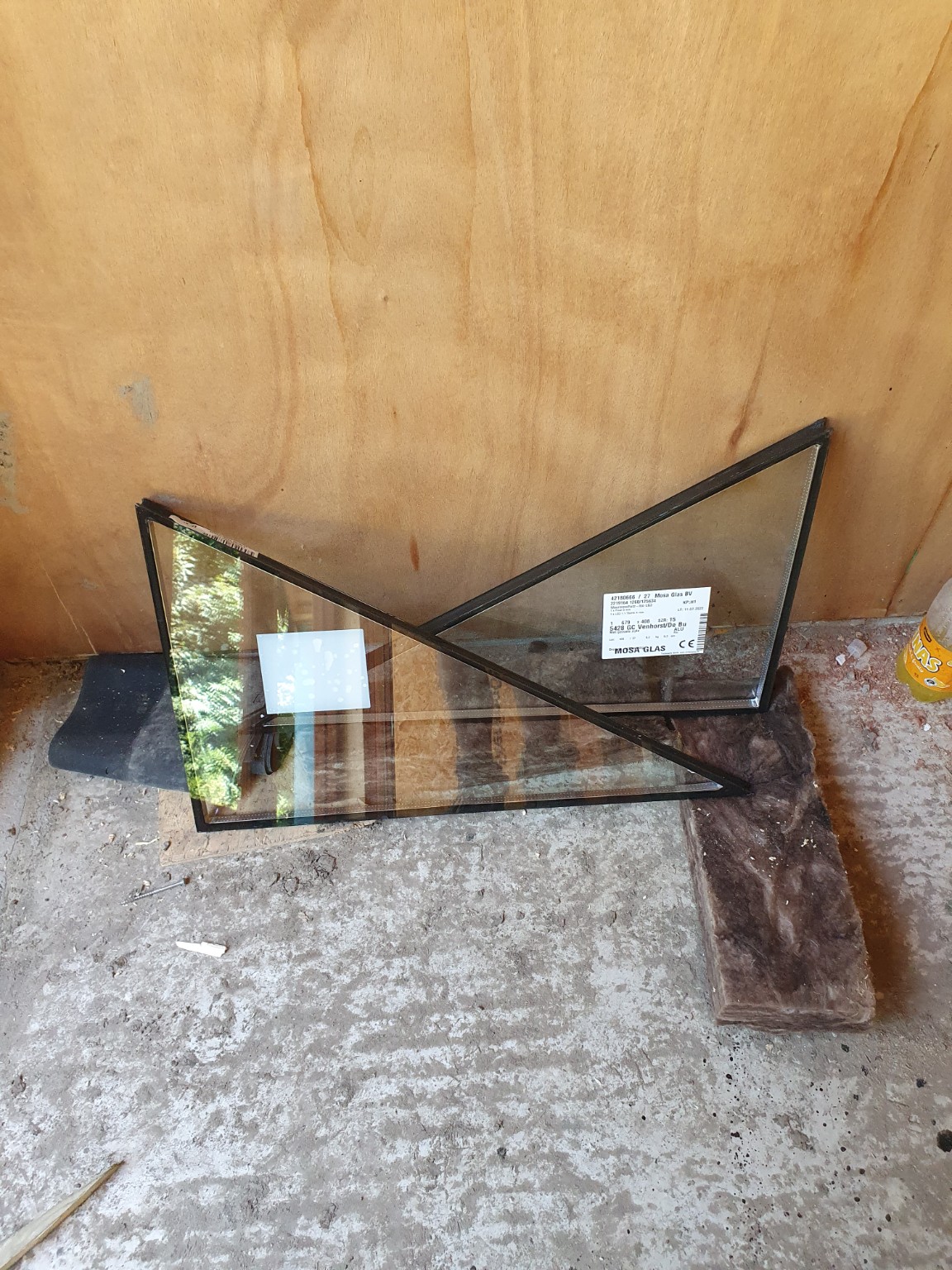 Driehoekige modelruiten in isolatieglas op maat